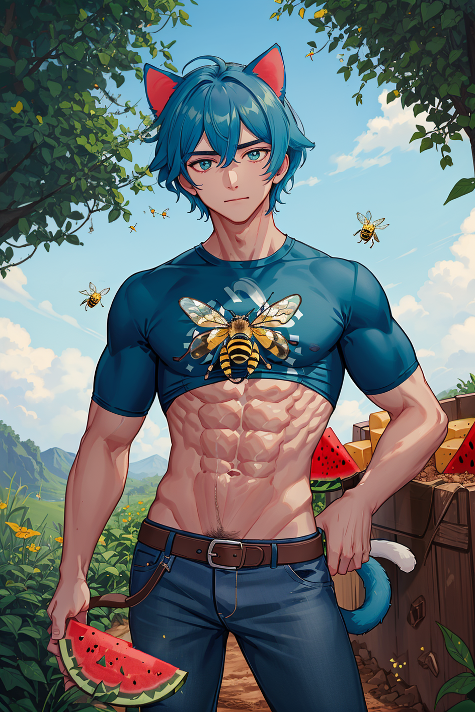 00364-1599550918-masterpiece, highest quality, cowboy shot, best quality, (1boy_1.2), abs, bodybuilder, solo, looking at viewer,  outside, (in th.png
